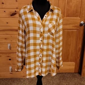 Womens Plaid Blouse
